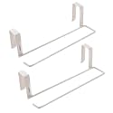 Kuber Industries Pack of 2 Tissue Paper Holder|Wall Mounted Napkin Holder for Bathroom|Multipurpose Cloth &amp; Tissue PaperHolder|Iron Spray Build||Bathroom &amp; Kitchen Organizer|ZT-3120(W)|White