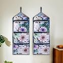 Kuber Industries Polyvinyl Chloride Wall Hanging Closet Organizer for Wardrobe with 3 Pockets &amp; Zip | Letter Holder, Clothing, Socks &amp; Tie Storage Pouches | Printed - Brown