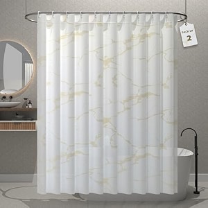 kuber industries pvc shower checkered light-filtering curtain  7 feet white with hooks for bathroom