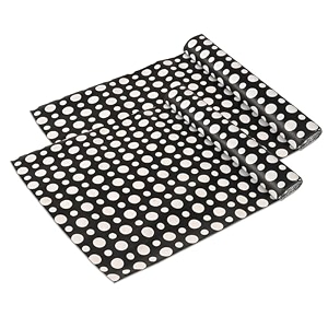kuber industries pack of 2 waterproof amp durable 10 meters kitchen mats for shelf liner roll  wipeable fridge sheets for shelves cabinet drawer  polka dots grey - black