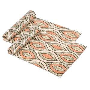 kuber industries pack of 2 waterproof amp durable 5 meters kitchen mats for shelf liner roll  wipeable fridge sheets for shelves cabinet drawer  gripper design - green amp orange