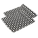 Kuber Industries Pack of 2 Waterproof &amp; Durable 10 Meters Kitchen Mats for Shelf Liner Roll | Wipeable Fridge Sheets for Shelves Cabinet Drawer | Polka Dots Grey - Black