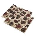 Kuber Industries Pack of 2 Waterproof &amp; Durable 5 Meters Kitchen Mats for Shelf Liner Roll | Wipeable Fridge Sheets for Shelves Cabinet Drawer | Brown Flowers - Cream