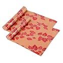 Kuber Industries Pack of 2 Waterproof & Durable 10 Meters Kitchen Mats for Shelf Liner Roll | Wipeable Fridge Sheets for Shelves Cabinet Drawer | Red Flower - Mustard Yellow