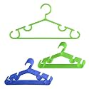Kuber Industries Pack of 20 Hangers | Multi-Purpose Hangers for Wardrobe-Almirah-Cabinets-Closet | Plastic Cloth Hanger for Trouser-Skirts-Coat-Dresses-Ties | 103 | Green &amp; Pink