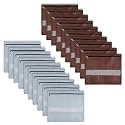 Kuber Industries Pack of 12 Single Saree Bags | Clothes Bags for Storage | Non-Woven Wardrobe Organizer | Mesh Window Cloth Storage Bags Set | Single Packing Saree Bags | Brown &amp; Gray