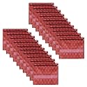 Kuber Industries Pack of 20 Saree Bags for Storage | Non-Woven Wardrobe Organizer | Mesh Window Cloth Storage Set | Single Packing | Golden-Print | Maroon