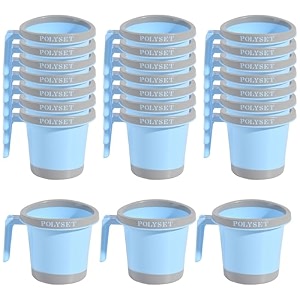 kuber industries bath mug  15 ltr plastic multipurpose mug  tinted print-black