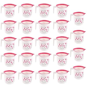 kuber industries bath mug  15 ltr plastic multipurpose mug  tinted print-black