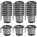 Kuber Industries (Pack of 6) Bath Mug For Bathroom | 1 LTR | Plastic Mug For Washroom | Mug For Bathing | Multipurpose Mug For Home Use &amp; Kitchen | Plain-Grey