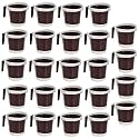 Kuber Industries 6 Pcs Plastic 1 LTR Spacious Mug for Bathing | Strong &amp; Lightweight Bath Mug with Easy-Grip Handle | Ideal for Washroom Accessories | Brown