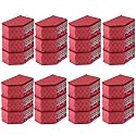 Kuber Industries (Pack of 3) Blouse Cover | Golden-Printed | Clothes Storage Bag | Wardrobe Organiser With Zipper | Side Transparent Blouse Organizer | Blouse Protector Bag | Maroon