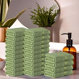 kuber industries pack of 3 cotton face towel  14x21 inch  workout gym napkins  hand towel for men amp woman  quick-drying napkins for travel use  check border  green