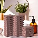 Kuber Industries (Pack of 3) Cotton Face Towel | 14x21 Inch | Workout Gym Napkins | Hand Towel For Men & Woman | Quick-Drying Napkins For Travel Use | Check Border | Golden