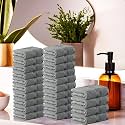 Kuber Industries Cotton 2 Pieces Bath Towel 27" x54? (Blue &amp; White)-CTKTC29740