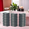 Kuber Industries (Pack of 24) Cotton Face Towel | 14x21 Inch | Workout Gym Napkins | Hand Towel For Men &amp; Woman | Quick-Drying Napkins For Travel Use | Plain Crape-Dark Grey