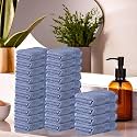 Kuber Industries (Pack of 3) Cotton Face Towel | 14x21 Inch | Workout Gym Napkins | Hand Towel for Men &amp; Woman | Quick-Drying Napkins for Travel Use | Check Border | Dark Blue
