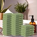 Kuber Industries (Pack of 3) Cotton Face Towel | 14x21 Inch | Workout Gym Napkins | Hand Towel for Men &amp; Woman | Quick-Drying Napkins for Travel Use | Check Border | Green
