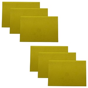 kuber industries pack of 6 fridge mat  mats for refrigerator shelves  sheet for fridge shelves  anti-skid mats for drawers  circle design  yellow