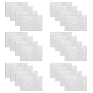 kuber industries pack of 12 fridge mat  mats for refrigerator shelves  sheet for fridge shelves  anti-skid mats for drawers  circle design  white
