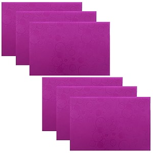 kuber industries pack of 6 fridge mat  mats for refrigerator shelves  sheet for fridge shelves  anti-skid mats for drawers  circle design  pink