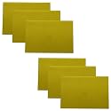 Kuber Industries Pack of 6 Fridge Mat | Mats for Refrigerator Shelves | Sheet for Fridge Shelves | Anti-Skid Mats for Drawers | Circle Design | Yellow