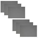Kuber Industries Pack of 6 Fridge Mat | Mats for Refrigerator Shelves | Sheet for Fridge Shelves | Anti-Skid Mats for Drawers | Black