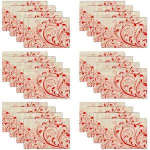 kuber industries pvc refrigerator shelf liner pack of 6  washable flower print  blue