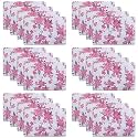 Kuber Industries Pack of 6 Fridge Shelf Mat | Mats for Fridge Shelves | Washable Refrigerator Mat | Barik Flower Print Fridge Sheet | Pink