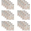 Kuber Industries Reversible Rangoli Print Fridge/Drawer Mats|Water Proof PVC Material|Ranctangular Shape &amp; Non Slip| Size 45 x 30 CM, Pack of 6 (White)