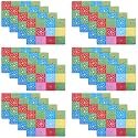 Kuber Industries Pack of 24 Fridge Shelf Mat | Mats for Fridge Shelves | Washable Refrigerator Mat | Check Flower Print Fridge Sheet | Multicolour