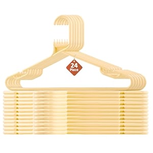 kuber industries plastic set of 6 - hangers for clothes  hangers for sarees amp dress hanging  360 degree swivel wardrobe hanger  cut notches hanging garments and accessories  black