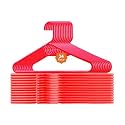 Kuber Industries Plastic Set of 6 - Hangers for Clothes | Hangers for Sarees &amp; Dress Hanging | 360 Degree Swivel Wardrobe Hanger | Cut Notches Hanging Garments and Accessories | Black