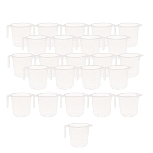 kuber industries pack of 24 plastic mug for bathroom  bath mug for bathing  water mug for bathroom  1100 ml  transparent