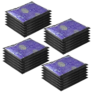 kuber industries non-woven pack of 24 saree coverdress packing bags with zipsaree pouches for storageclothes organizer for wardrobeblack 360 mm 10 mm