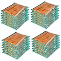 Kuber Industries Pack of 24 Saree Cover | Dress Packing Bags with Zip | Saree Pouches for Storage | Clothes Organizer for Wardrobe | Green
