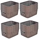 Kuber Industries (Pack of 6) Storage Basket | Large M 20 | Multipurposes Countertop Baskets | Basket For Storage, Kitchen, Stationary | Cabinets Storage Organizer | Brown