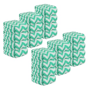 kuber industries pack of 12 super absorbent amp reusable microfibre face towel for women  15x15 in  250 gsm kids soft amp easy to wash small towels for face and hand  zig zag green
