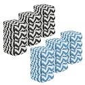 Kuber Industries Pack of 24 Super Absorbent &amp; Reusable Microfibre Face Towels for Women | 15x15 in | Kids Soft &amp; Easy to Wash Small Towels for Face and Hand | Zig Zag Grey &amp; Blue