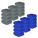 Kuber Industries Pack of 24 Super Absorbent &amp; Reusable Microfibre Face Towel for Women | 15x15 in | 250 GSM Kids Soft &amp; Easy to Wash Small Towels for Face and Hand | Plain Grey &amp; Blue