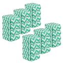 Kuber Industries Pack of 12 Super Absorbent &amp; Reusable Microfibre Face Towel for Women | 15x15 In | 250 GSM Kids Soft &amp; Easy to Wash Small Towels for Face and Hand | Zig Zag Green