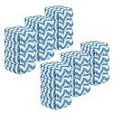 Kuber Industries Pack of 12 Super Absorbent &amp; Reusable Microfibre Face Towel for Women | 15x15 In | 250 GSM Kids Soft &amp; Easy to Wash Small Towels for Face and Hand | Zig Zag Green