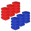 Kuber Industries Pack of 24 Super Absorbent &amp; Reusable Microfibre Face Towel for Women | 15x15 in | 250 GSM Kids Soft &amp; Easy to Wash Small Towels for Face and Hand | Plain Red &amp; Blue