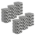 Kuber Industries Pack of 12 Super Absorbent & Reusable Microfibre Face Towel for Women | 15x15 In | 250 GSM Kids Soft & Easy to Wash Small Towels for Face and Hand | Zig Zag Green