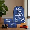 Kuber Industries Pack of 24 Travel Packing Bags | Travel Pouches | Parachute Travel Organizer | Storage Organizer Bags for Travel-Hiking-Adventure | Waterproof Laundry Bag | Small | Royal Blue