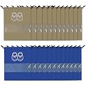 Kuber Industries Pack of 24 Travel Shoe Organizer | Storage Bags | Travel Carrying Bag | Storage Organizers Set | Shoe Cover with Transparent Window | Shoe Dori Cover | Brown &amp; Royal Blue