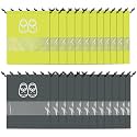 Kuber Industries Pack of 24 Travel Shoe Organizer | Storage Bags | Travel Carrying Bag | Storage Organizers Set | Shoe Cover with Transparent Window | Shoe Dori Cover | Yellow &amp; Gray