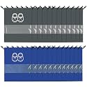 Kuber Industries Pack of 24 Travel Shoe Organizer | Storage Bags | Travel Carrying Bag | Storage Organizers Set | Shoe Cover with Transparent Window | Shoe Dori Cover | Royal Blue &amp; Gray
