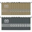Kuber Industries Pack of 24 Travel Shoe Organizer | Storage Bags | Travel Carrying Bag | Storage Organizers Set | Shoe Cover with Transparent Window | Shoe Dori Cover | Brown &amp; Gray
