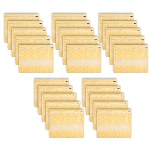 kuber industries pack of 25 saree bags for storage  non-woven wardrobe organizer  mesh window cloth storage set  single packing  carry-print  yellow